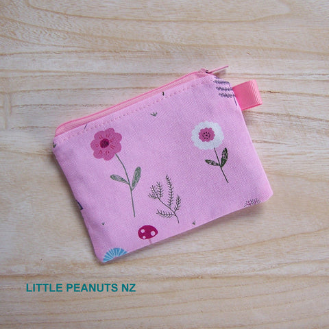 Coin/Card purse - Woodland Pink