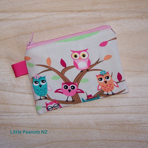 Coin/Card purse - Owl Family