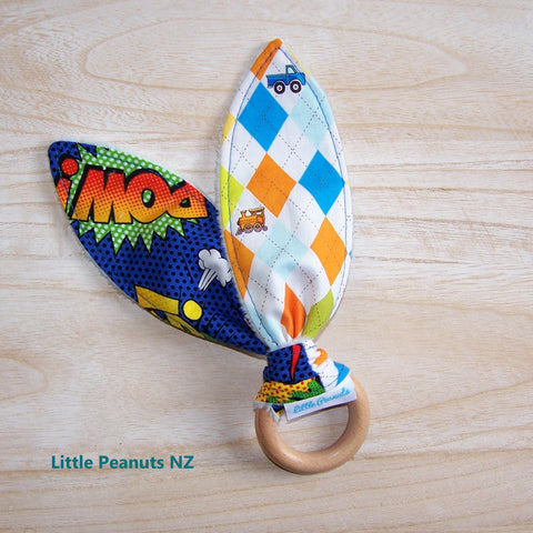 Mini Vehicle Teething Ring Little Peanuts NZ