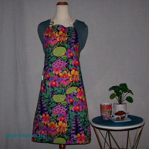 Large Apron - Orchids