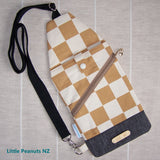 Crossbody Travel Bag - Caramel Check