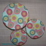 Bowl Covers - Mint Circles