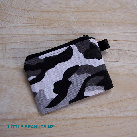 Coin/Card purse - Camo Grey