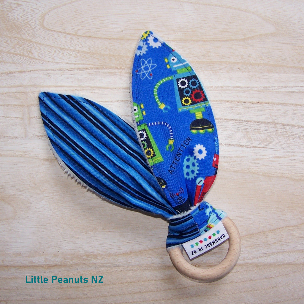 Stripe Teething Ring Little Peanuts NZ